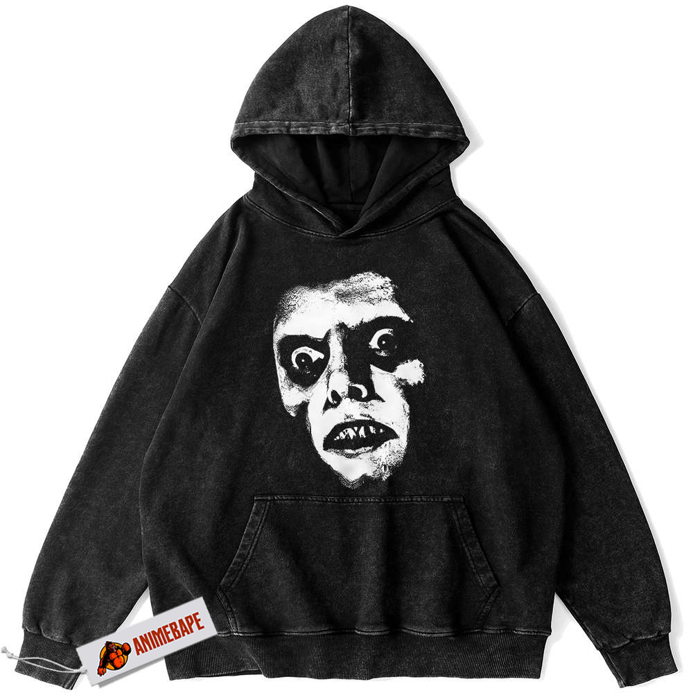 Horror Vintage Pazuzu Hoodie, The Exorcist Halloween Sweatshirt