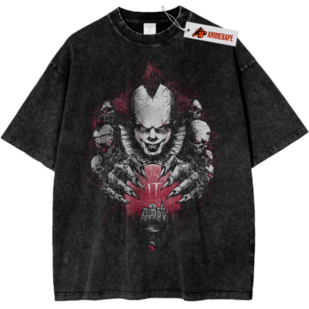 Pennywise IT Halloween Horror Movie Vintage T-Shirt