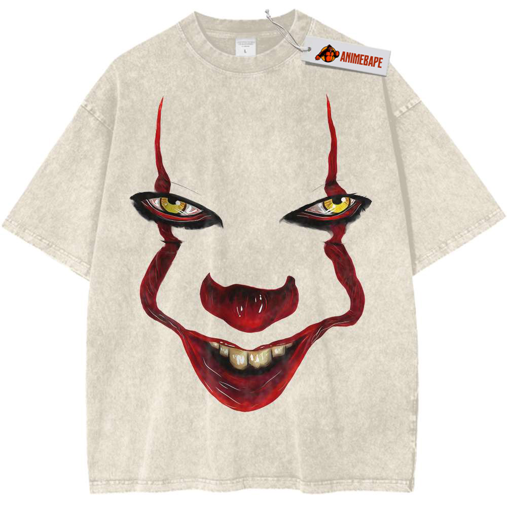 Pennywise IT Horror Movie Vintage Tee Shirt for Fans