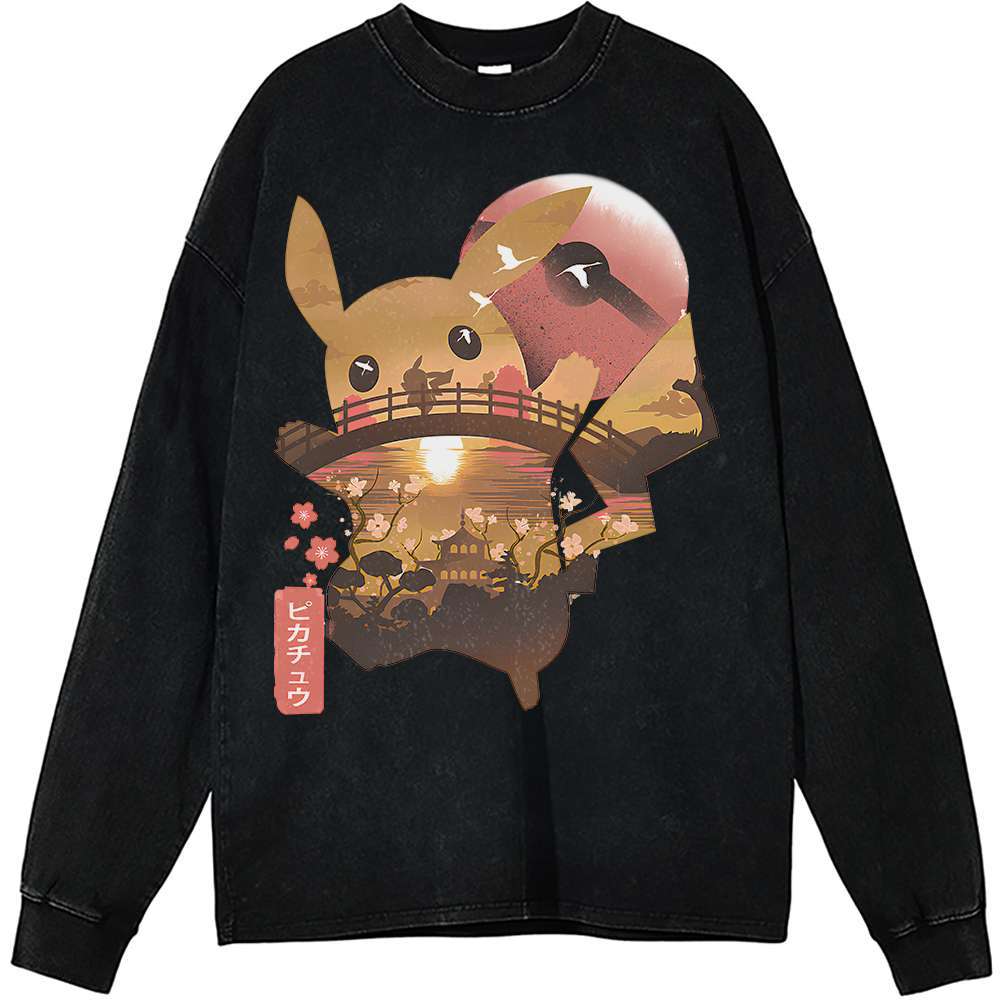 Pikachu Vintage Anime Sweatshirt for Pokemon Fans