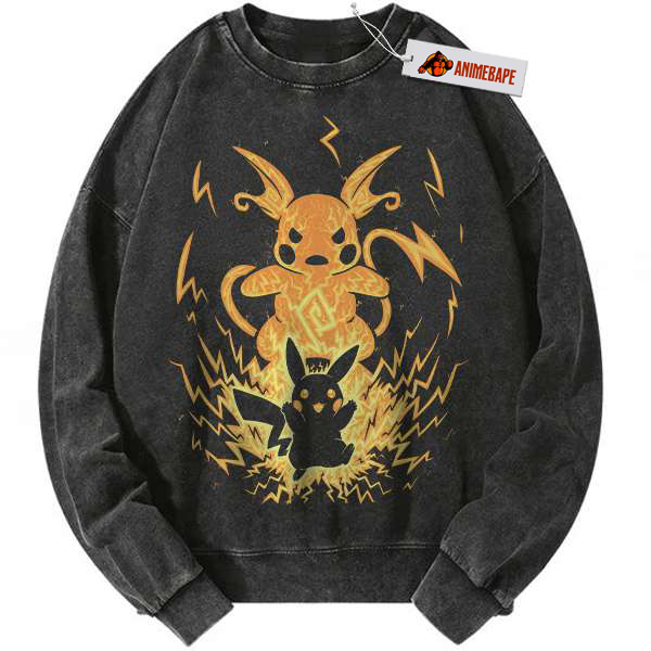Pikachu Raichu Vintage Pokemon Anime Sweatshirt Pikachu