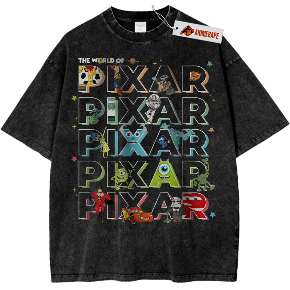 Vintage Pixar Cartoon T-Shirt for Men and Women Pixar