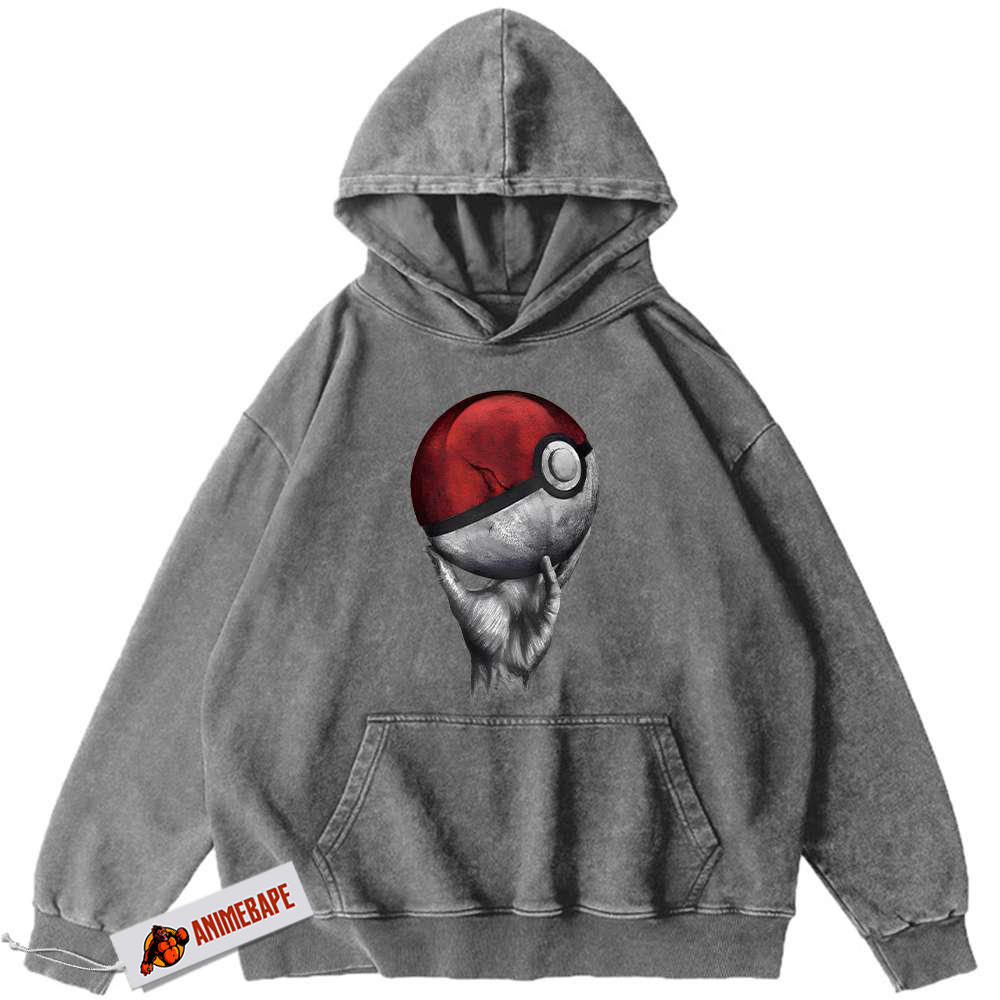 Poke Ball Anime Hoodie, Vintage Pokemon Hoodie for Men and Women