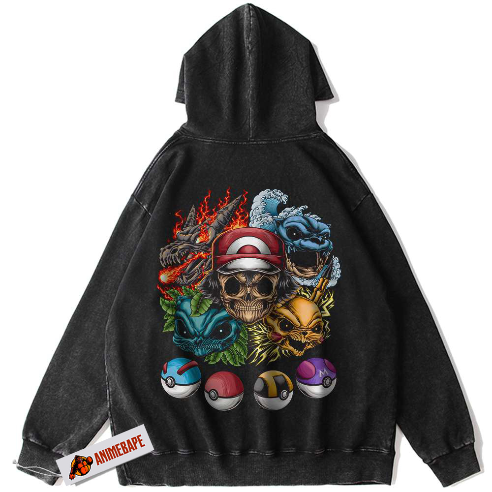 Vintage Pokemon Anime Hoodie for Fans - Unisex PKM Hoodie