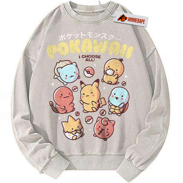 Vintage Pokemon Anime Sweatshirt for Men and Women, Cozy Sweater