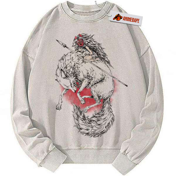 Princess Mononoke Vintage Sweatshirt, Studio Ghibli Anime Sweater