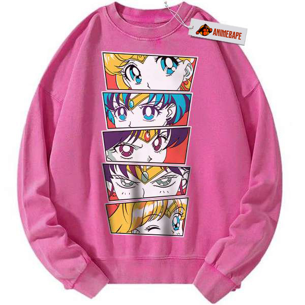 Ugly Christmas Sweater Cat Sailor Moon Chibi Characters Premium - Main Image