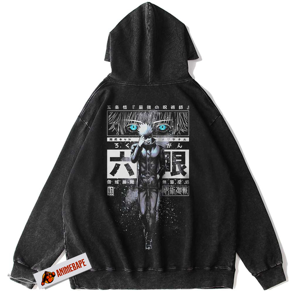 Jujutsu Kaisen Satoru Gojo Vintage Hoodie, Anime Apparel v99