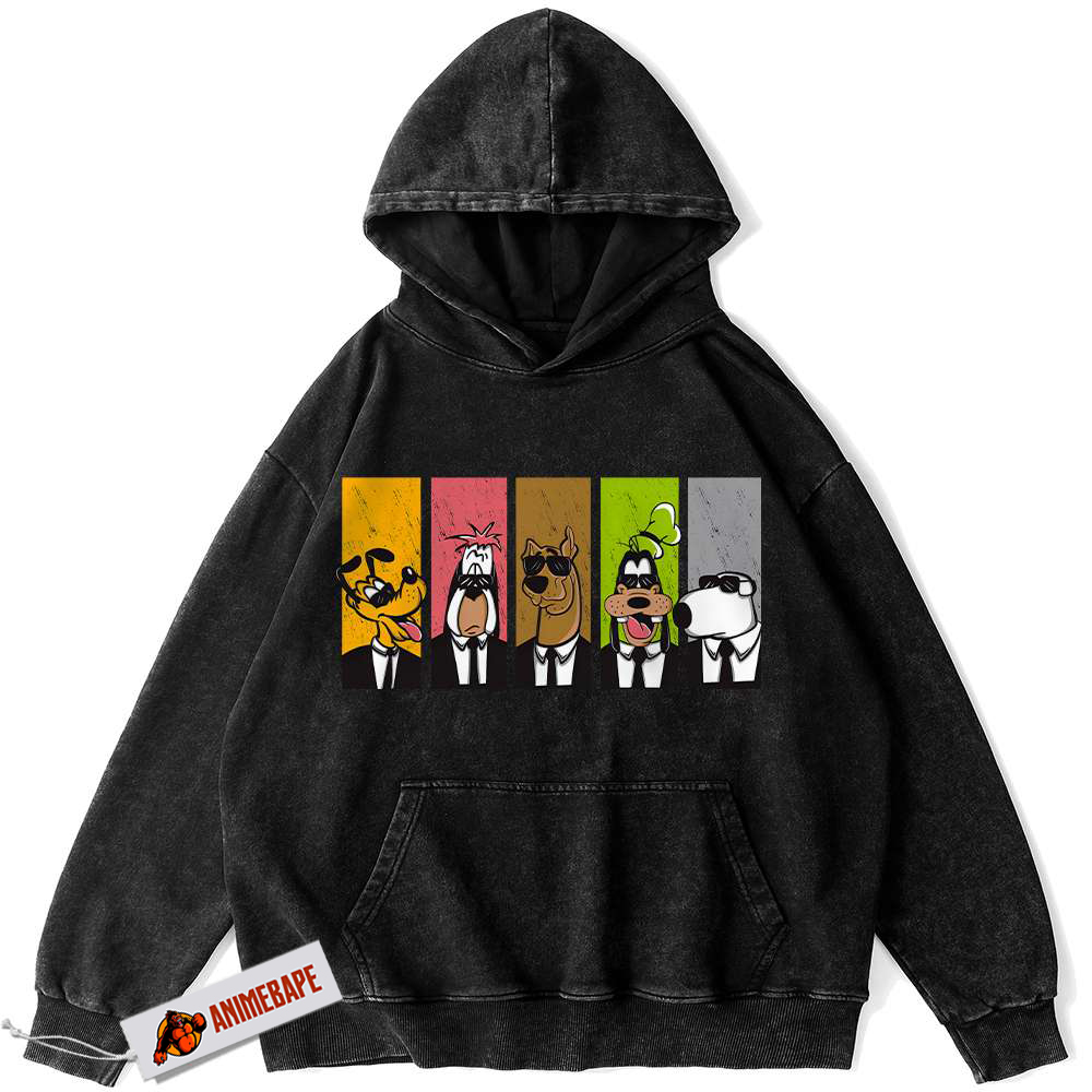 Scooby-Doo Vintage Cartoon Hoodie, Goofy & Pluto Design Hoodie
