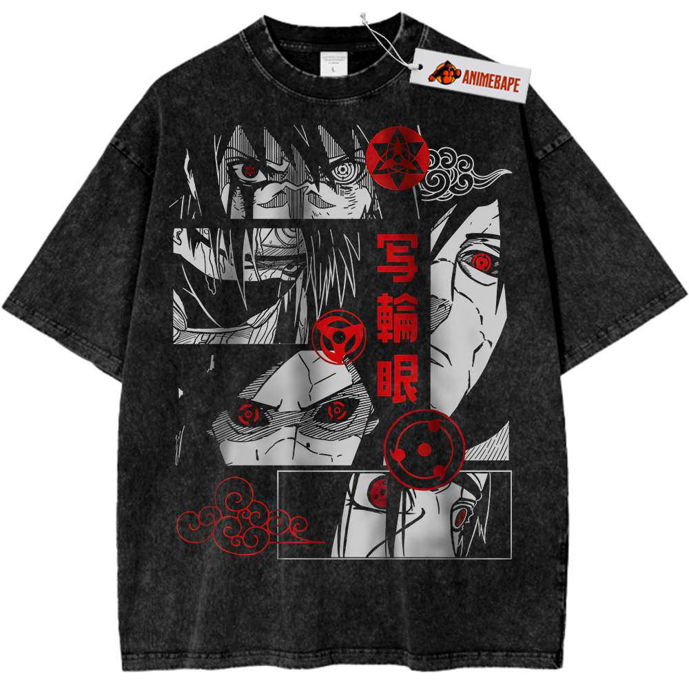 Naruto Sharingan Vintage T-Shirt, Anime T-Shirt for Fans