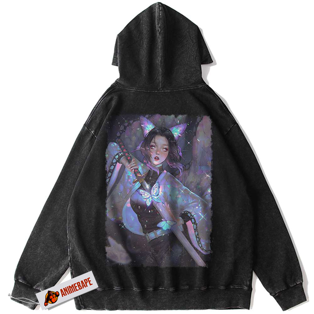 Demon Slayer Shinobu Kocho Vintage Anime Hoodie for Fans