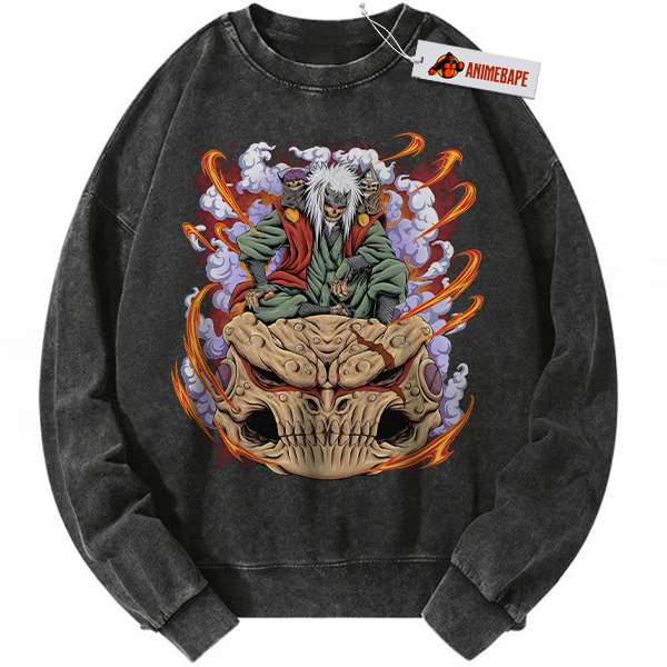 Jiraiya Skull Naruto Anime Sweatshirt, Vintage Style Pullover