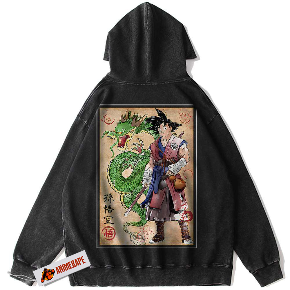 Dragon Ball Z Son Goku Vintage Hoodie, Shenron Anime Hoodie