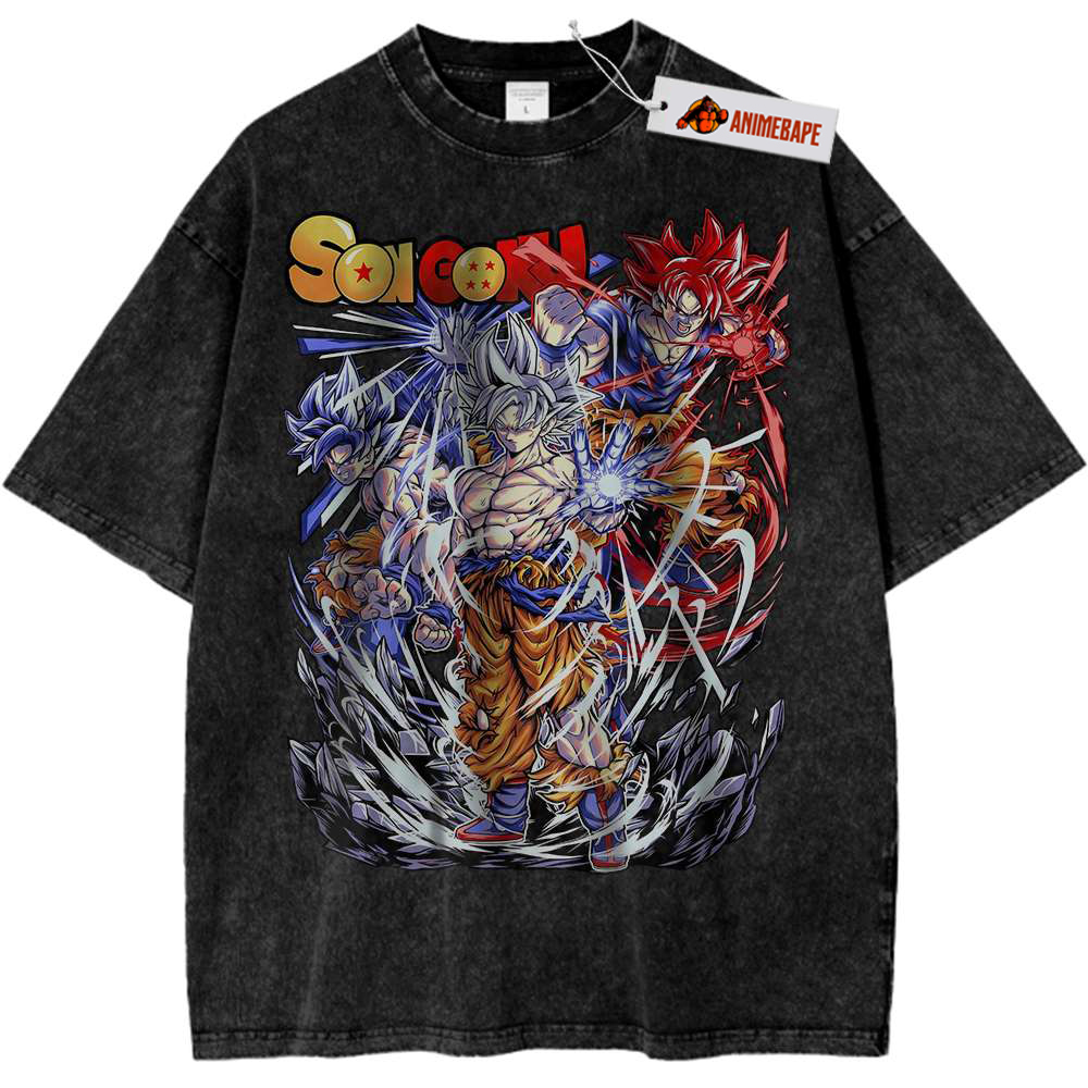 Dragon Ball Z Vintage Tee, Son Goku Anime Shirt, DBZ Apparel