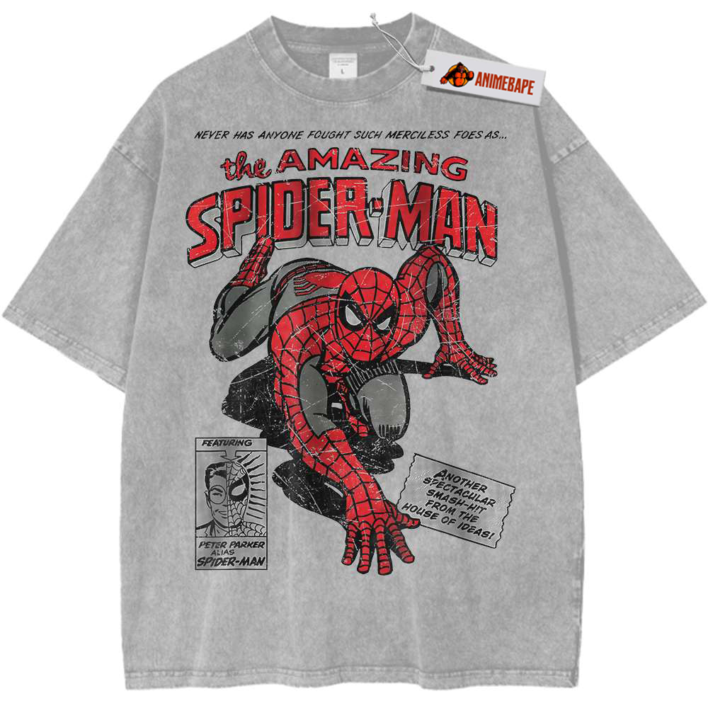Vintage Spider-Man Shirt, Marvel Comics Graphic Tee for Men