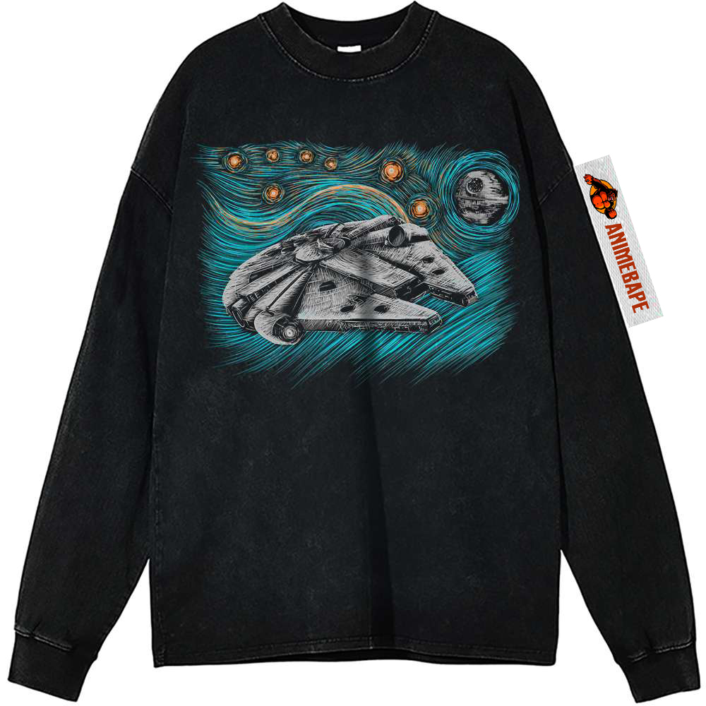 Vintage Star Wars Movie Graphic Sweatshirt Shirt for Men