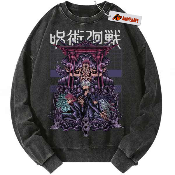 Jujutsu Kaisen Sweatshirt, Sukuna Gojo Yuji Anime Vintage Sweater