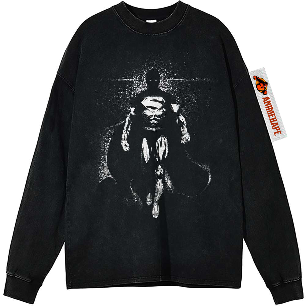 Superman Vintage Sweatshirt Shirt, DC Comics Apparel for Men