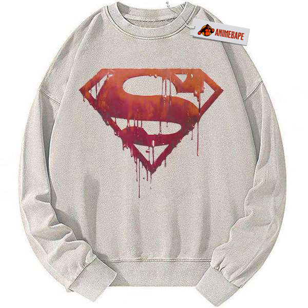 Superman Vintage Sweatshirt, DC Comics Graphic Pullover Sweater
