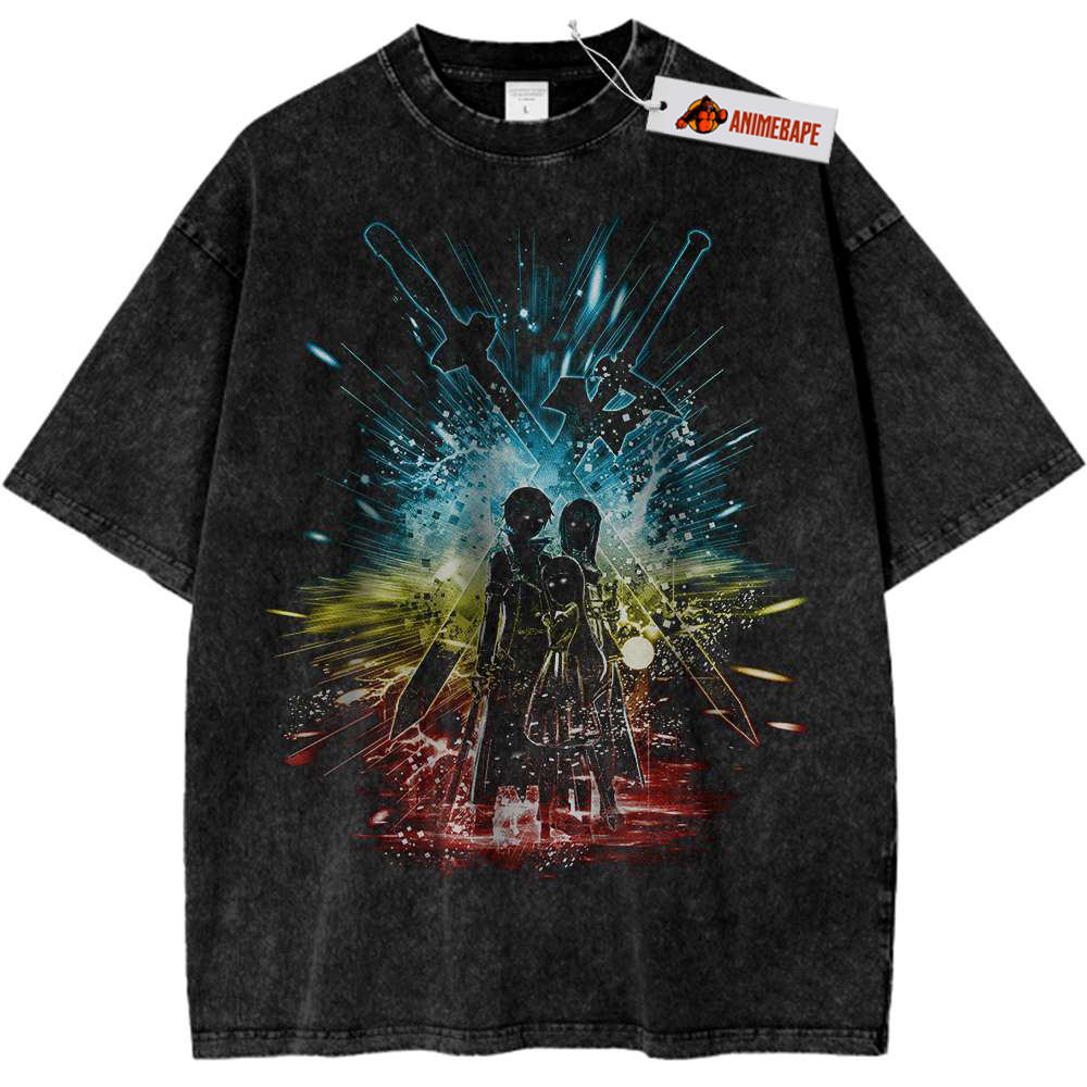 Sword Art Online Vintage Anime Shirt, Cool SAO Tee for Fans