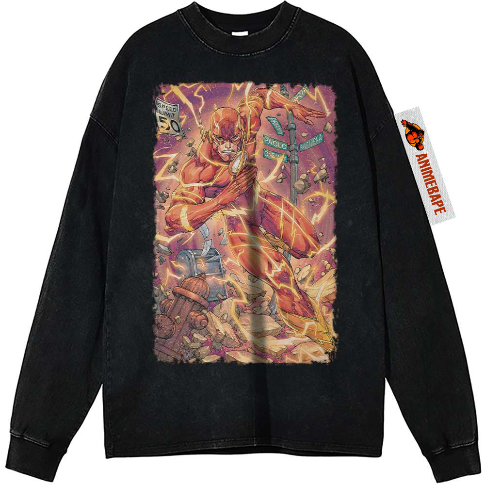 DC Comics The Flash Sweatshirt Tee for Men and Women