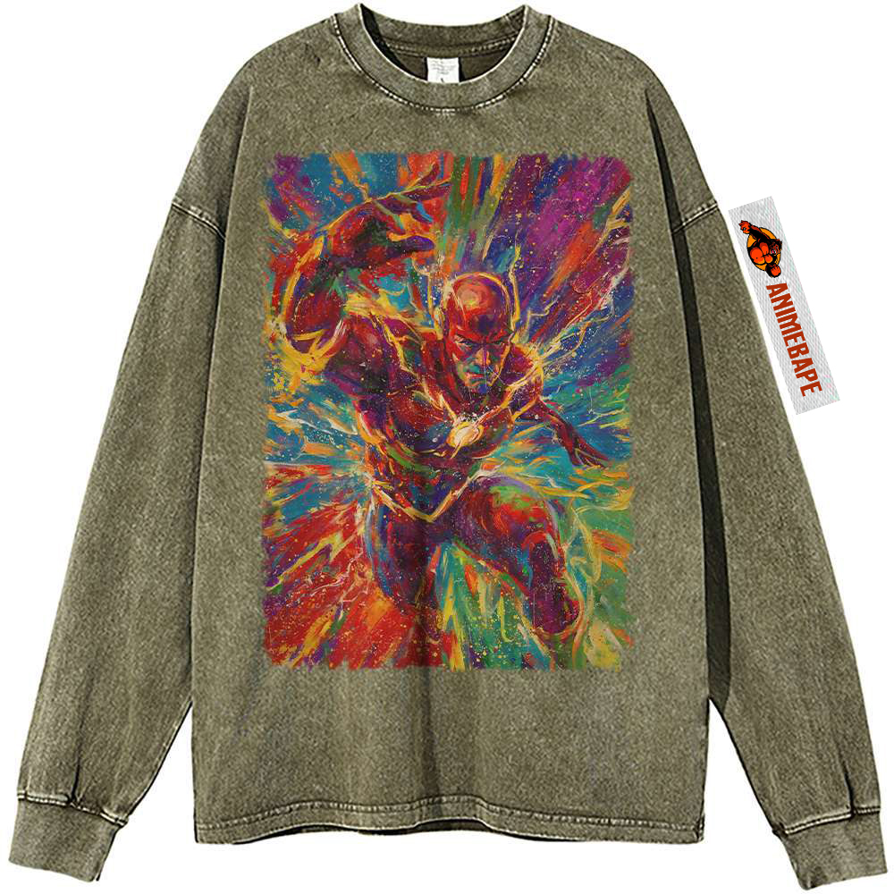 DC Comics The Flash Vintage Sweatshirt Shirt for Men