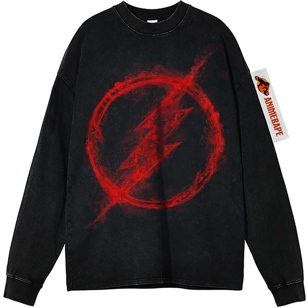 DC Comics The Flash Vintage Sweatshirt T-Shirt for Men