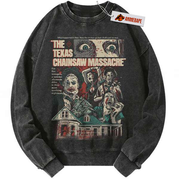 Texas Chain Saw Massacre Halloween Horror Movie Sweatshirt Vintage
