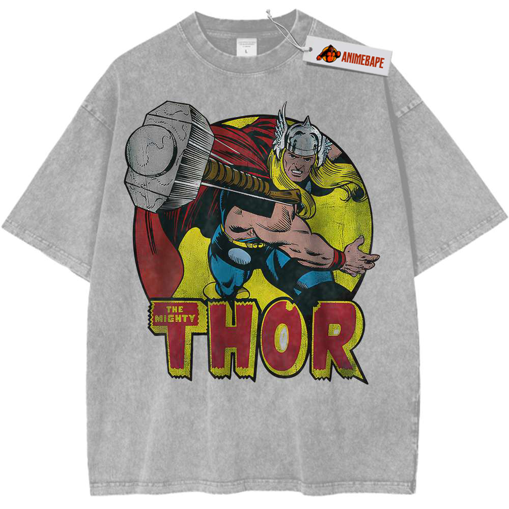 Marvel Thor Vintage T-Shirt, Classic Comics Graphic Tee for Fans