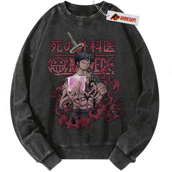 Trafalgar D Water Law Anime Sweatshirt, Vintage One Piece Sweater
