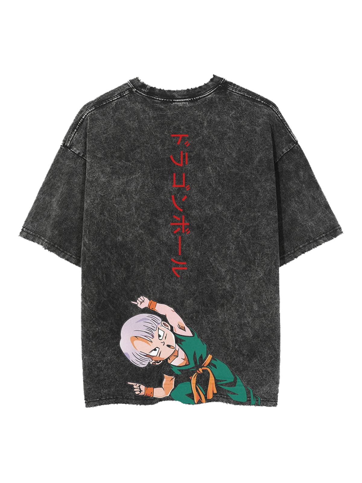 trunks-fusion-vintage-ov Vintage Dragon Ball Z Fusion Trunks Oversized T-Shirt - Image 1