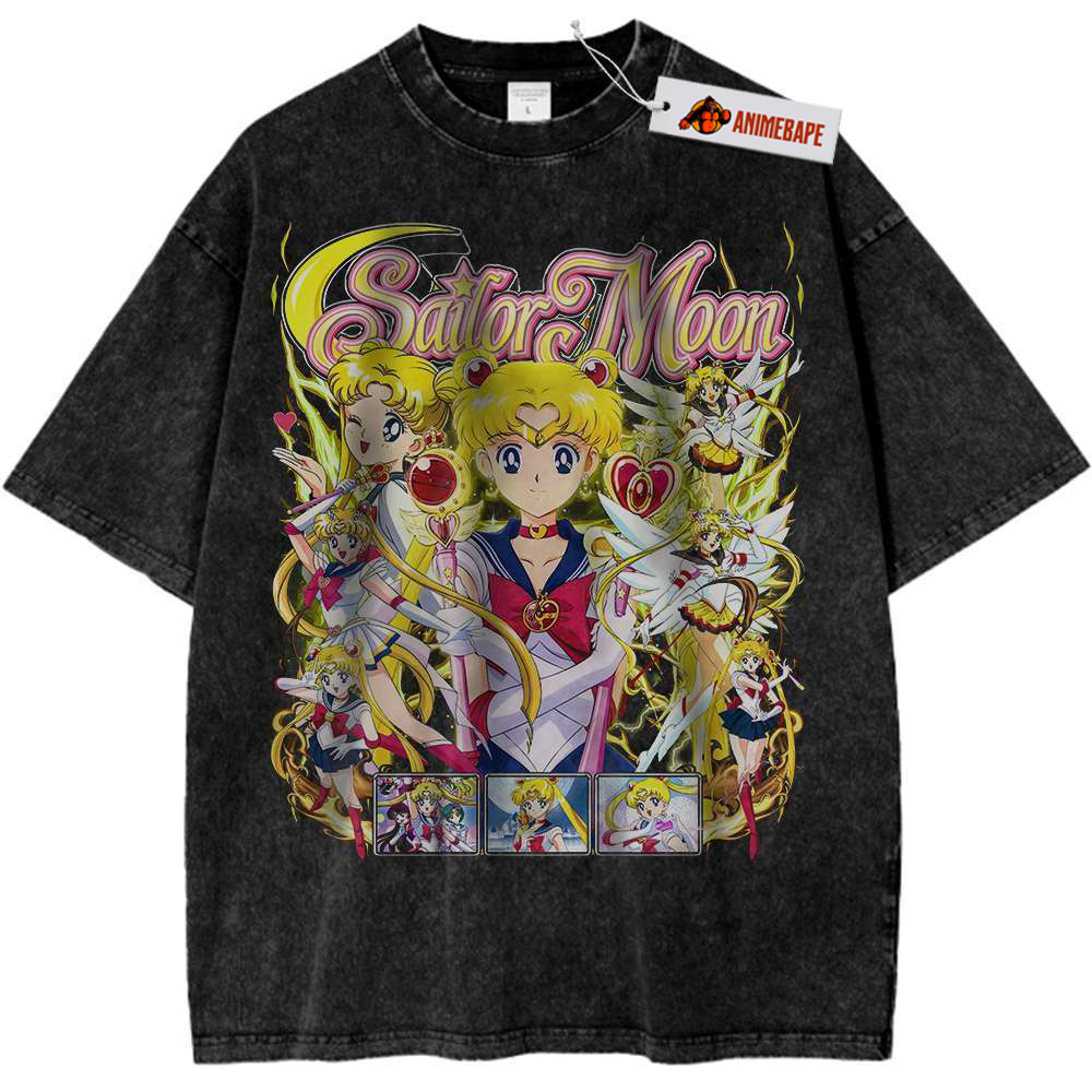 Sailor Moon Usagi Tsukino Vintage T-Shirt, Anime Graphic Tee