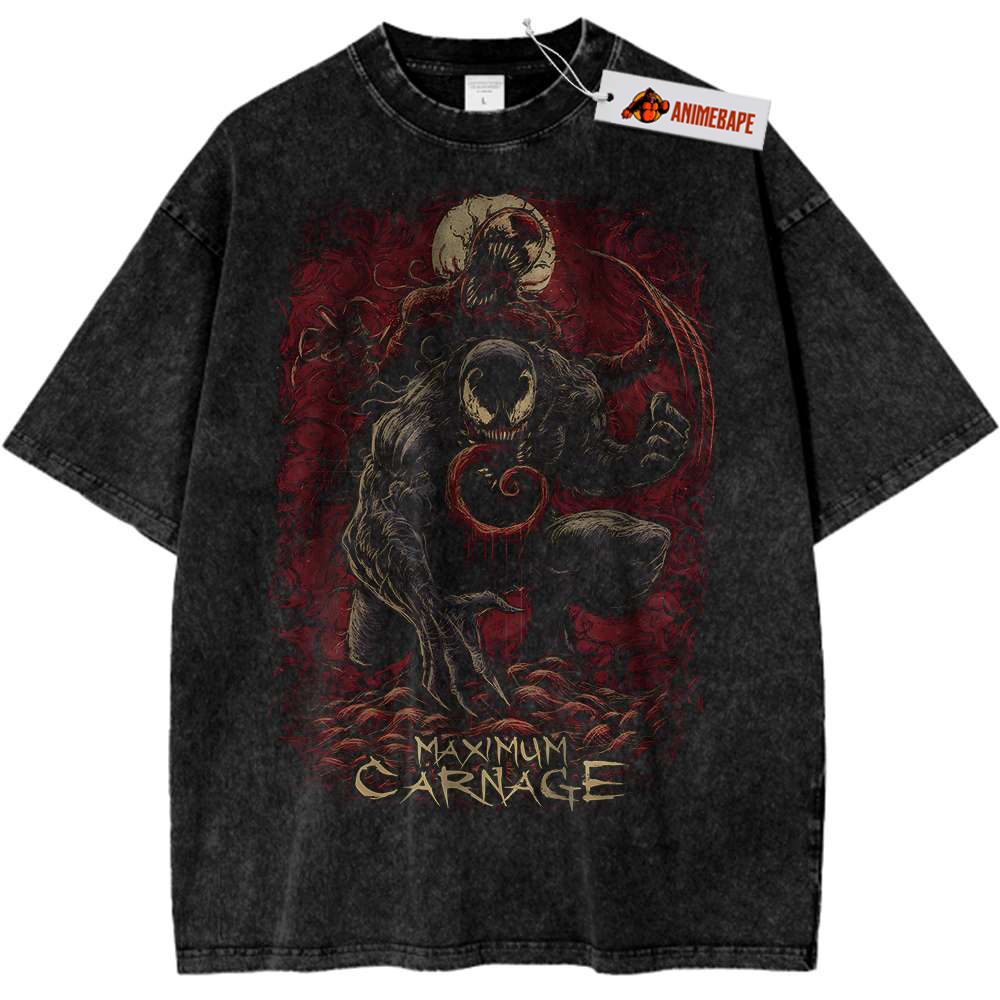 Venom Carnage Graphic Tee, Vintage Marvel Shirt for Fans