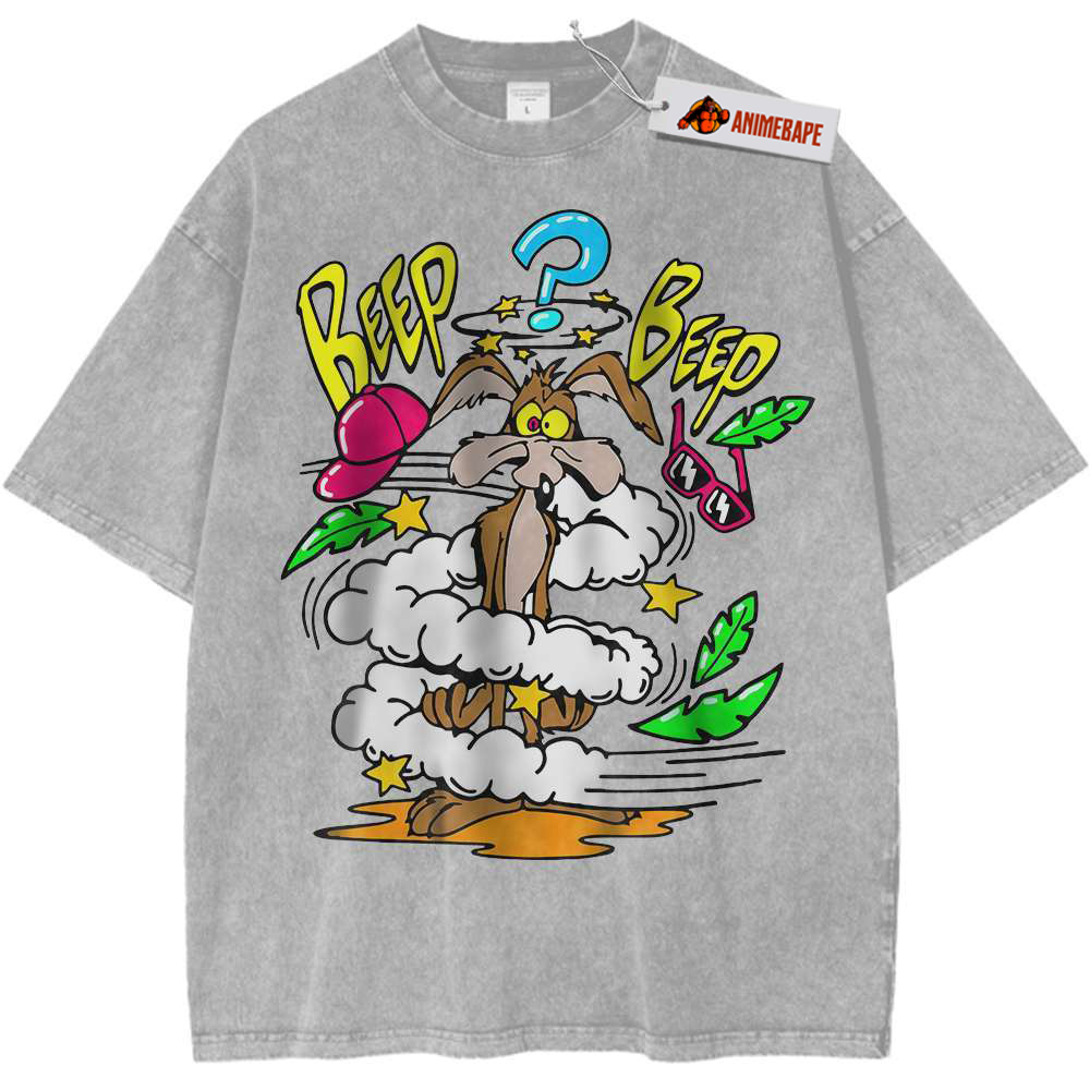 Wile E Coyote Vintage Tee, Looney Tunes Cartoon Shirt for Men