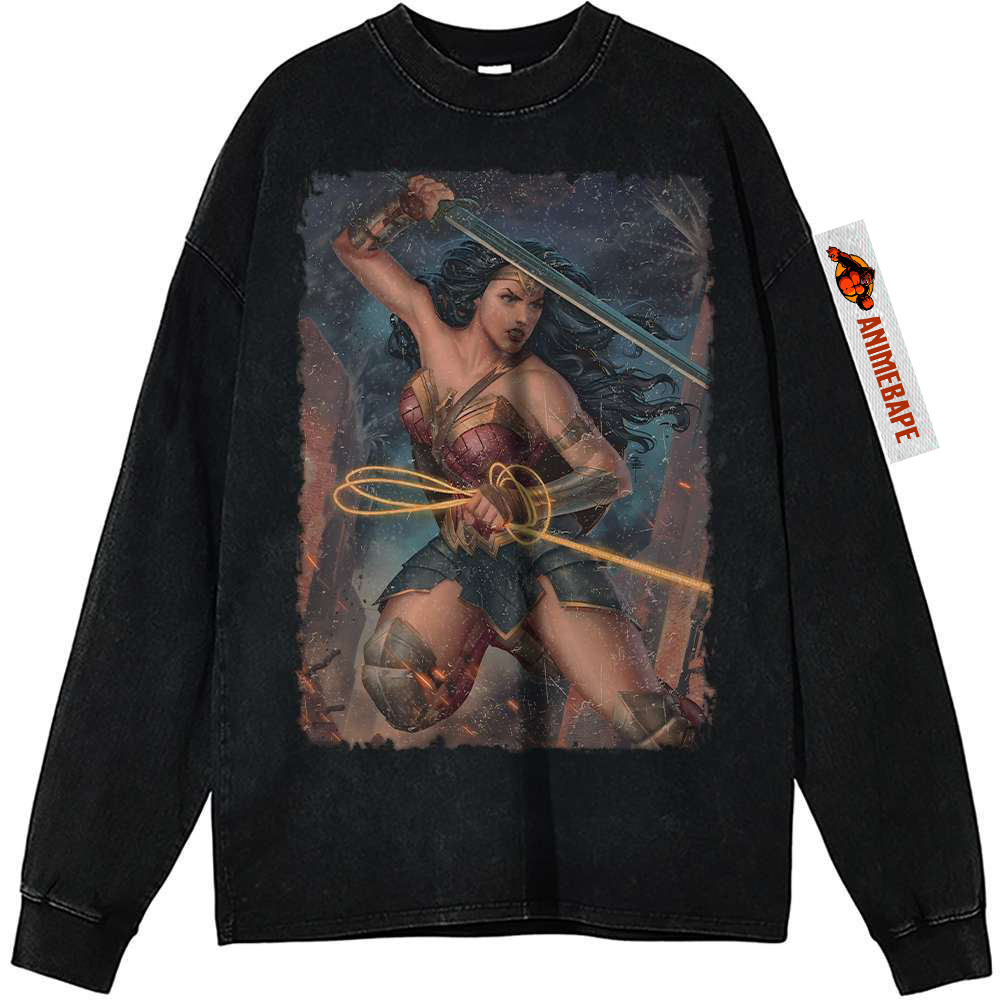 Wonder Woman Vintage Sweatshirt Shirt, DC Comics Apparel