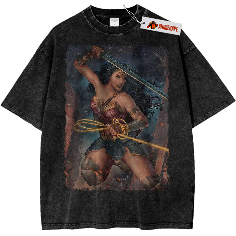 DC Comics Wonder Woman Vintage T-Shirt, Retro Graphic Tee