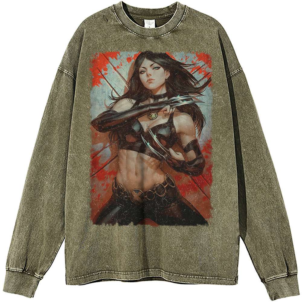 Wolverine X-23 Vintage Sweatshirt Shirt - Marvel Comics Apparel