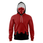 Black Flame Red Theme Edition Masked Hoodie