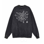 Heart Shape Spider Web Washed Vintage Sweatshirt