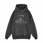 I’m Fine Meme Washed Vintage Hoodie