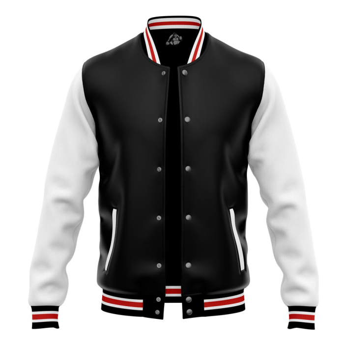 Key Black White Edition Baseball Jacket - Image 1
