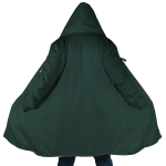 GreenHooded Cloak Coat - Image 2