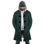 GreenHooded Cloak Coat