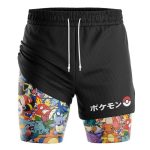 Pocket Monsters Pokemon Compression Workout Training Shorts (2-in-1)