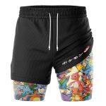 Pocket Monsters Pokemon Compression Workout Training Shorts (2-in-1)