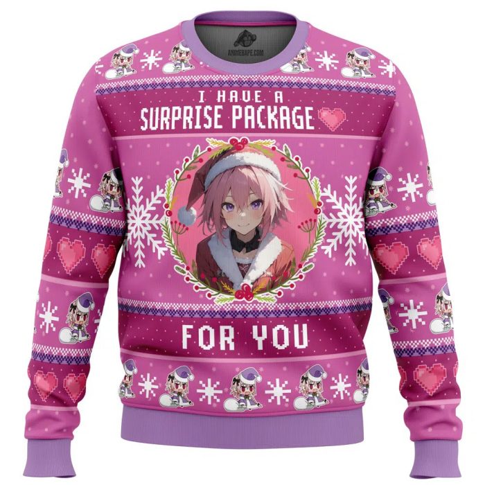 Surprise Package Astolfo Fate Apocrypha Ugly Christmas Sweater - Image 1