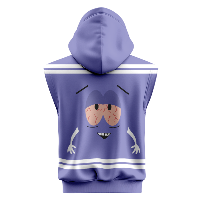 Towelie Face South Park Cut Off Sleeveless Workout Hoodie - Image 2