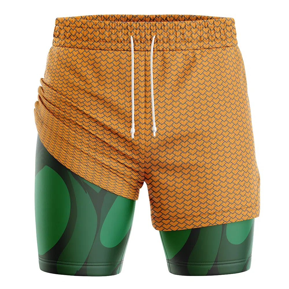 Aquaman DC Comics Compression Workout Training Shorts (2-in-1)