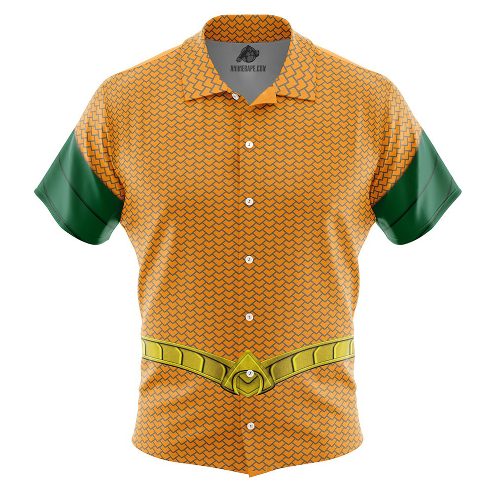 Aquaman DC Comics Button Up Hawaiian Shirt