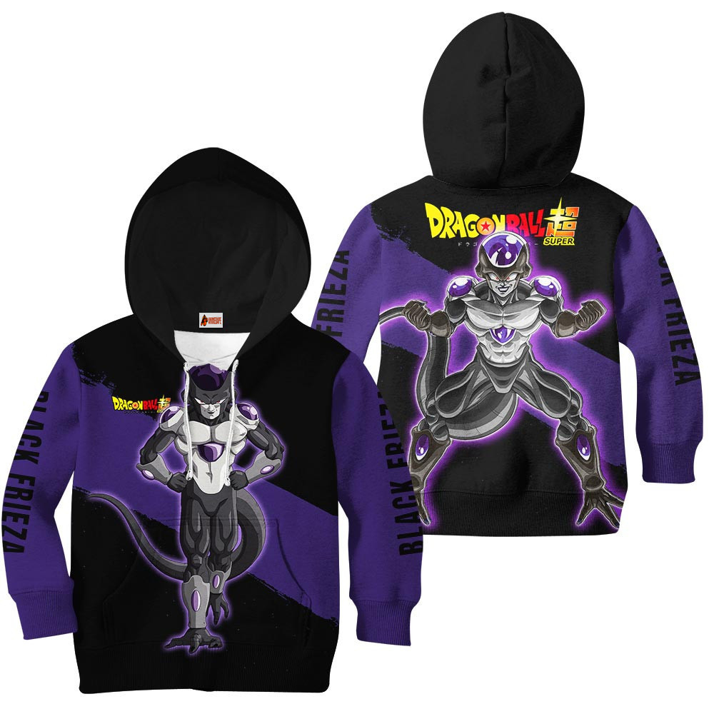 Kids Hoodie Black Frieza Super Anime for Fans Style 2 Dragon Ball Z